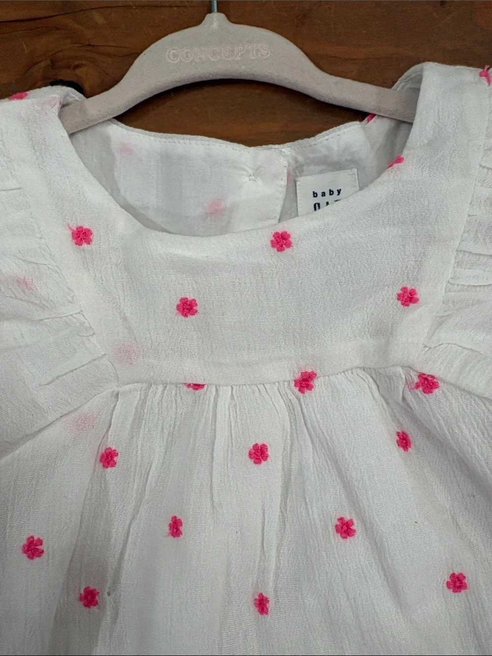 Never worn Baby Gap boho embroidered dress size 12-18 months